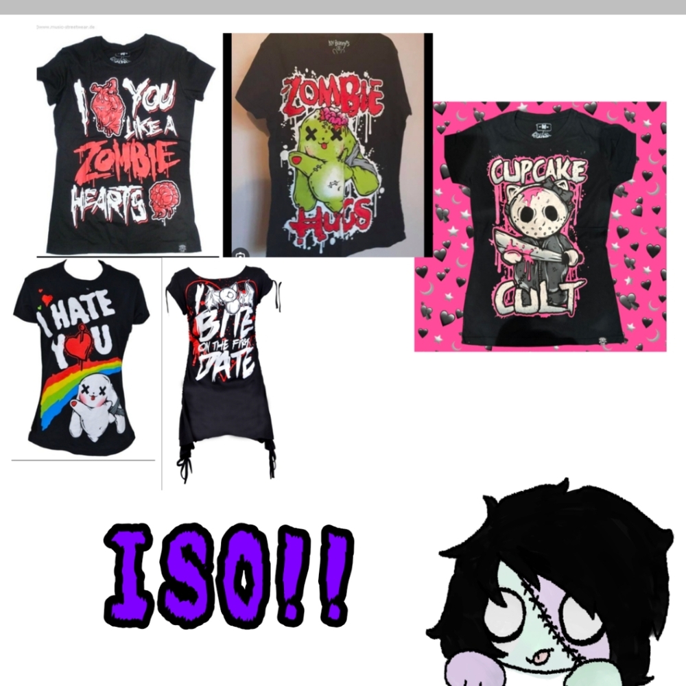 ISO CUPCAKE CULT AND LUV BUNNY SHIRTS